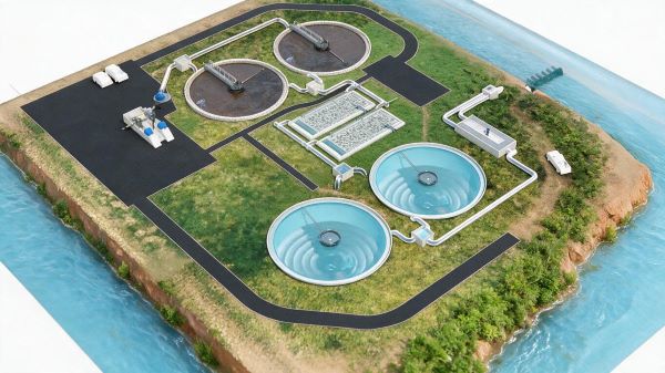 克山县污水处理三维动画制作 | 污水厂工艺演示动画 | 环保净水宣传片定制 | 环保宣传片制作